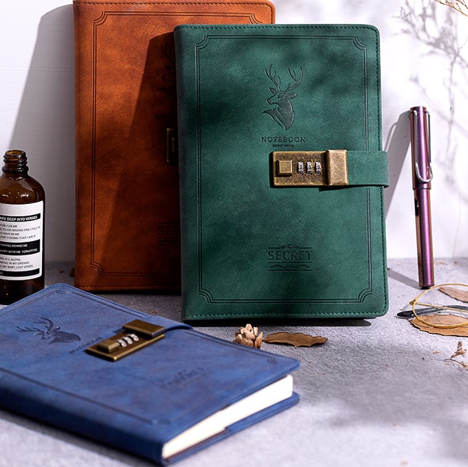 Vintage Notebook Journal with Lock